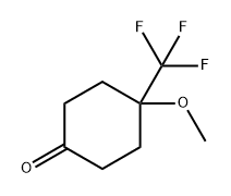 Cyclohexanone, 4-methoxy-4-(trifluoromethyl)- Structure