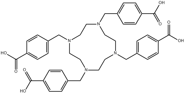 Benzoic acid, 4,4',4'',4'''-[1,4,7,10-tetraazacyclododecane-1,4,7,10-tetrayltetrakis(methylene)]tetrakis- Struktur