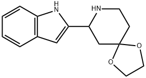 7-(1H-Indol-2-yl)-1,4-dioxa-8-azaspiro[4.5]decane 化学構造式