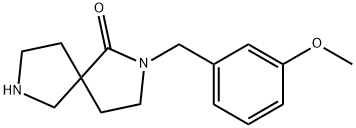 2-(3-Methoxybenzyl)-2,7-diazaspiro[4.4]nonan-1-one Struktur