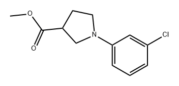 3-Pyrrolidinecarboxylic acid, 1-(3-chlorophenyl)-, methyl ester Structure