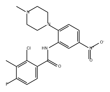 Benzamide, 2-chloro-4-fluoro-3-methyl-N-[2-(4-methyl-1-piperazinyl)-5-nitrophenyl]- Structure