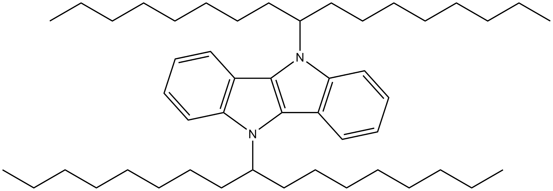 5,10-bis-(9-heptadecyl)-5,10-dihydroindolo[3,2-b]indole Struktur