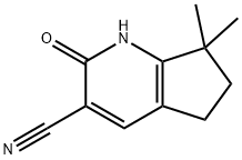 1H-Cyclopenta[b]pyridine-3-carbonitrile, 2,5,6,7-tetrahydro-7,7-dimethyl-2-oxo- 化学構造式