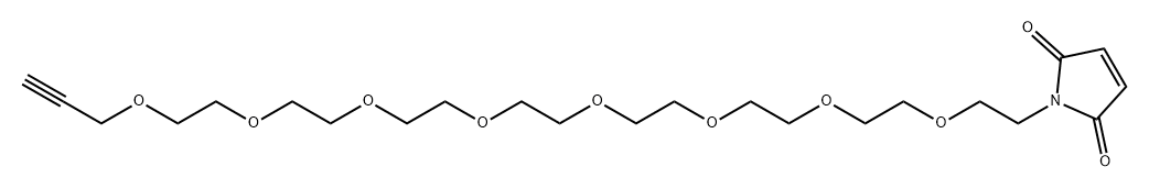 1H-Pyrrole-2,5-dione, 1-(3,6,9,12,15,18,21,24-octaoxaheptacos-26-yn-1-yl)- 化学構造式