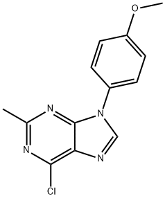 6-Chloro-9-(4-methoxyphenyl)-2-methyl-9H-purine Struktur