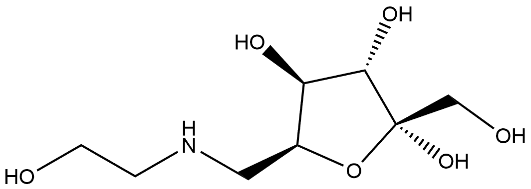 6-Deoxy-6-[(2-Hydroxyethyl)amino]-beta-L-Sorbofuranose HCl Struktur