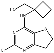 Cyclobutanemethanol, 1-[(2-chloro-6,7-dihydrothieno[3,2-d]pyrimidin-4-yl)amino]- Structure