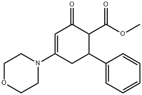 3-Cyclohexene-1-carboxylic acid, 4-(4-morpholinyl)-2-oxo-6-phenyl-, methyl ester,142457-98-5,结构式