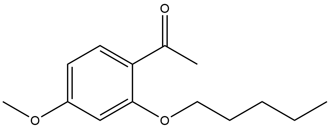 1-[4-Methoxy-2-(pentyloxy)phenyl]ethanone Struktur