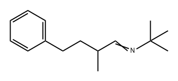2-Propanamine, 2-methyl-N-(2-methyl-4-phenylbutylidene)- Structure