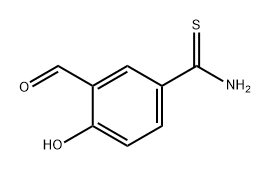 3-甲酰基-4-羟基苯甲硫酰胺,1425249-53-1,结构式