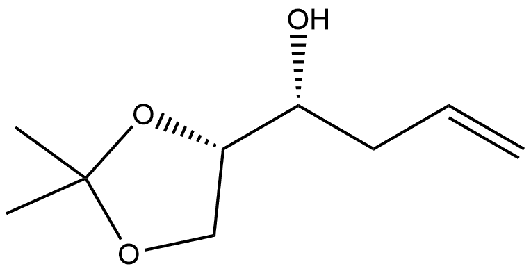 1,3-Dioxolane-4-methanol, 2,2-dimethyl-α-2-propen-1-yl-, (αR,4S)- 结构式