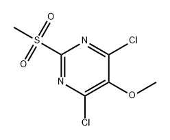 Pyrimidine, 4,6-dichloro-5-methoxy-2-(methylsulfonyl)- Structure