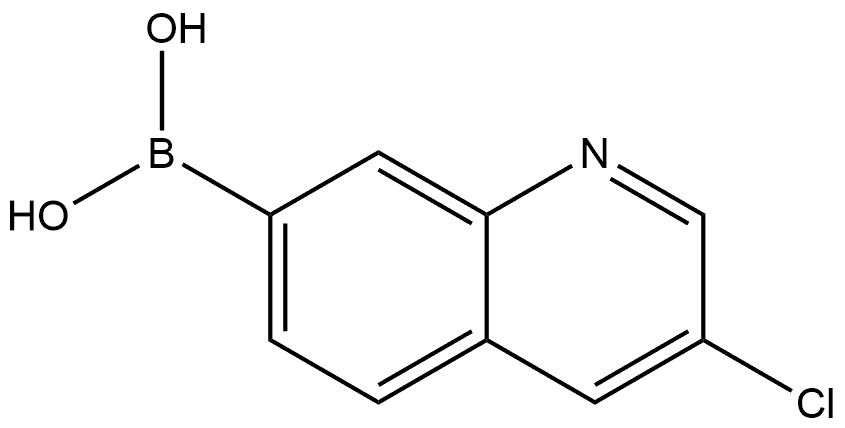 B-(3-Chloro-7-quinolinyl)boronic acid 结构式