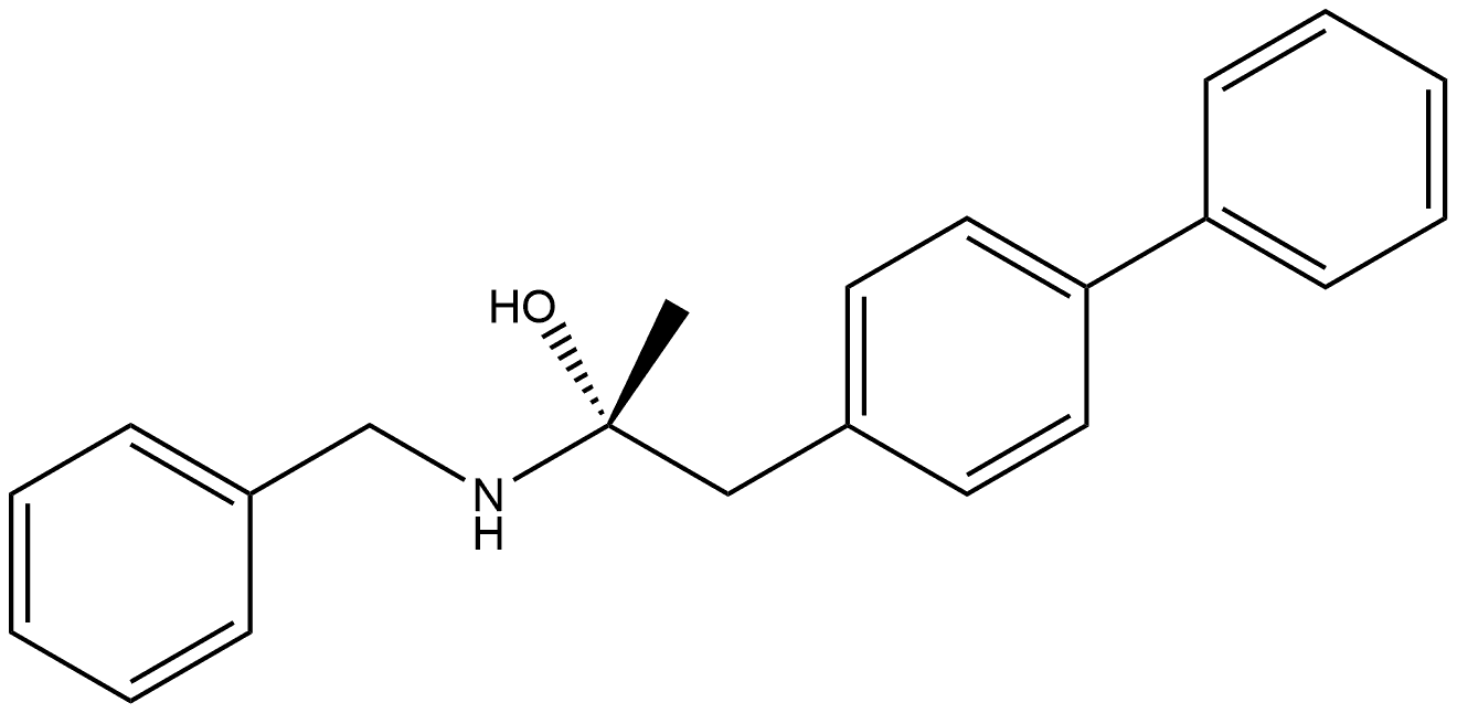 [1,1'-Biphenyl]-4-propanol, β-[(phenylmethyl)amino]-, (βR)- Struktur