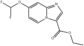 Imidazo[1,2-a]pyridine-3-carboxylic acid, 7-(difluoromethoxy)-, ethyl ester Struktur