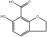 6-ヒドロキシ-2,3-ジヒドロベンゾフラン-7-カルボン酸 化学構造式