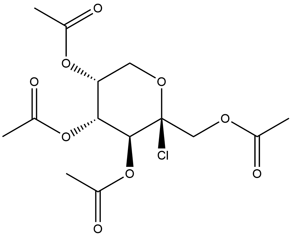 β-D-Fructopyranosyl chloride, tetraacetate (9CI) Struktur