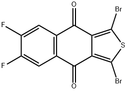1,3-dibromo-6,7-difluoronaphtho[2,3-c]thiophene-4,9-dione Structure