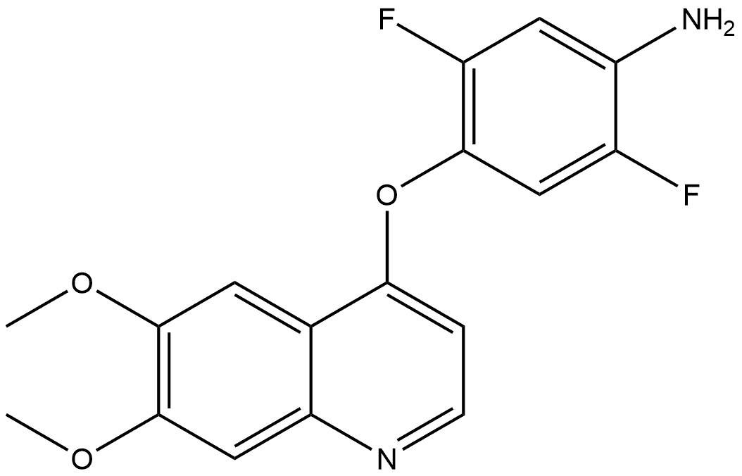 4-((6,7-dimethoxyquinolin-4-yl)oxy)-2,5-difluoroaniline Structure