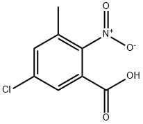 Benzoic acid, 5-chloro-3-methyl-2-nitro- Structure