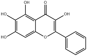 3,5,6,7-Tetrahydroxy-2-phenyl-4H-chromen-4-one Struktur