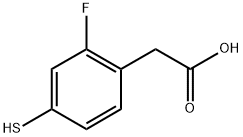 2-(2-氟-4-巯基苯基)乙酸, 1426805-48-2, 结构式