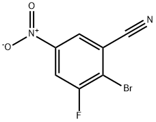 Benzonitrile, 2-bromo-3-fluoro-5-nitro- Structure