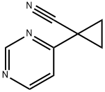 Cyclopropanecarbonitrile, 1-(4-pyrimidinyl)- Structure