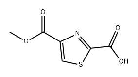 2,4-Thiazoledicarboxylic acid, 4-methyl ester 化学構造式