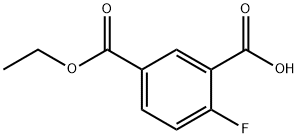 1,3-Benzenedicarboxylic acid, 4-fluoro-, 1-ethyl ester 化学構造式