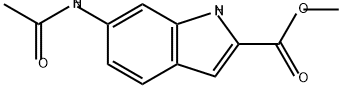 1H-Indole-2-carboxylic acid, 6-(acetylamino)-, methyl ester Struktur