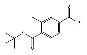 1,4-Benzenedicarboxylic acid, 2-methyl-, 1-(1,1-dimethylethyl) ester 化学構造式