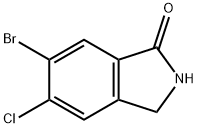 6-溴-5-氯异吲哚啉-1-酮 结构式