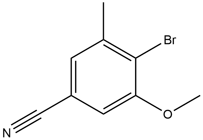 4-溴-3-甲氧基-5-甲基苄腈, 1427363-42-5, 结构式