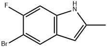5-溴-6-氟-2-甲基-1H-吲哚,1427363-52-7,结构式