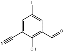 5-Fluoro-3-formyl-2-hydroxybenzonitrile Struktur