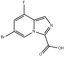 6-Bromo-8-fluoroimidazo[1,5-a]pyridine-3-carboxylic acid Struktur