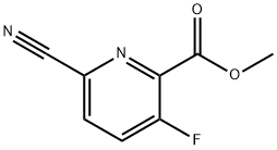 2-Pyridinecarboxylic acid, 6-cyano-3-fluoro-, methyl ester 化学構造式