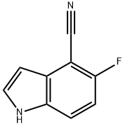 1H-Indole-4-carbonitrile, 5-fluoro- 结构式