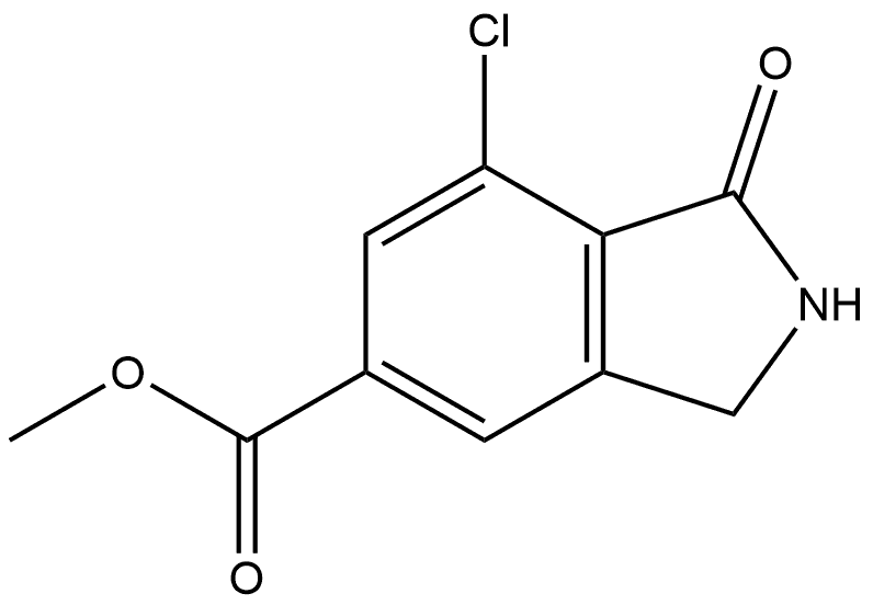 Methyl 7-Chloro-1-oxoisoindoline-5-carboxylate Structure