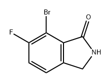 1H-Isoindol-1-one, 7-bromo-6-fluoro-2,3-dihydro- 化学構造式
