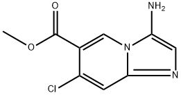 Imidazo[1,2-a]pyridine-6-carboxylic acid, 3-amino-7-chloro-, methyl ester 化学構造式