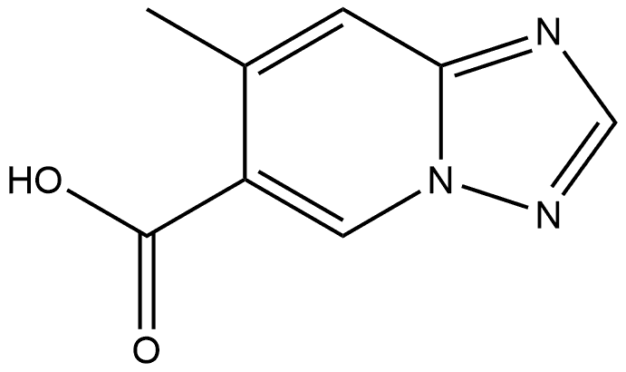 7-Methyl[1,2,4]triazolo[1,5-a]pyridine-6-carboxylic acid 化学構造式
