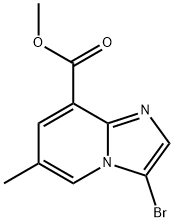 methyl 3-bromo-6-methylimidazo[1,2-a]pyridine-8-carboxylate 结构式
