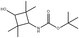 Carbamic acid, N-(3-hydroxy-2,2,4,4-tetramethylcyclobutyl)-, 1,1-dimethylethyl ester Struktur