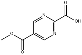 5-(甲氧羰基)嘧啶-2-羧酸,1427690-39-8,结构式