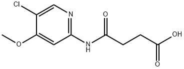 4-[(5-氯-4-甲氧基-2-吡啶基)氨基]-4-氧代丁酸 结构式