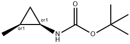 Carbamic acid, N-[(1R,2S)-2-methylcyclopropyl]-, 1,1-dimethylethyl ester, rel- Structure